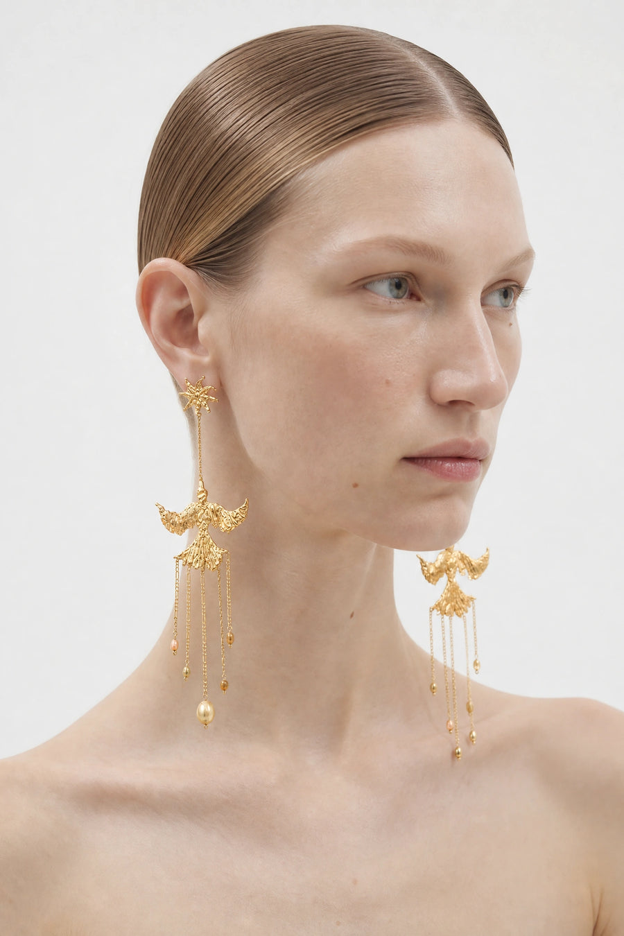 Hanna Katarina - Golden Firebirds Earrings