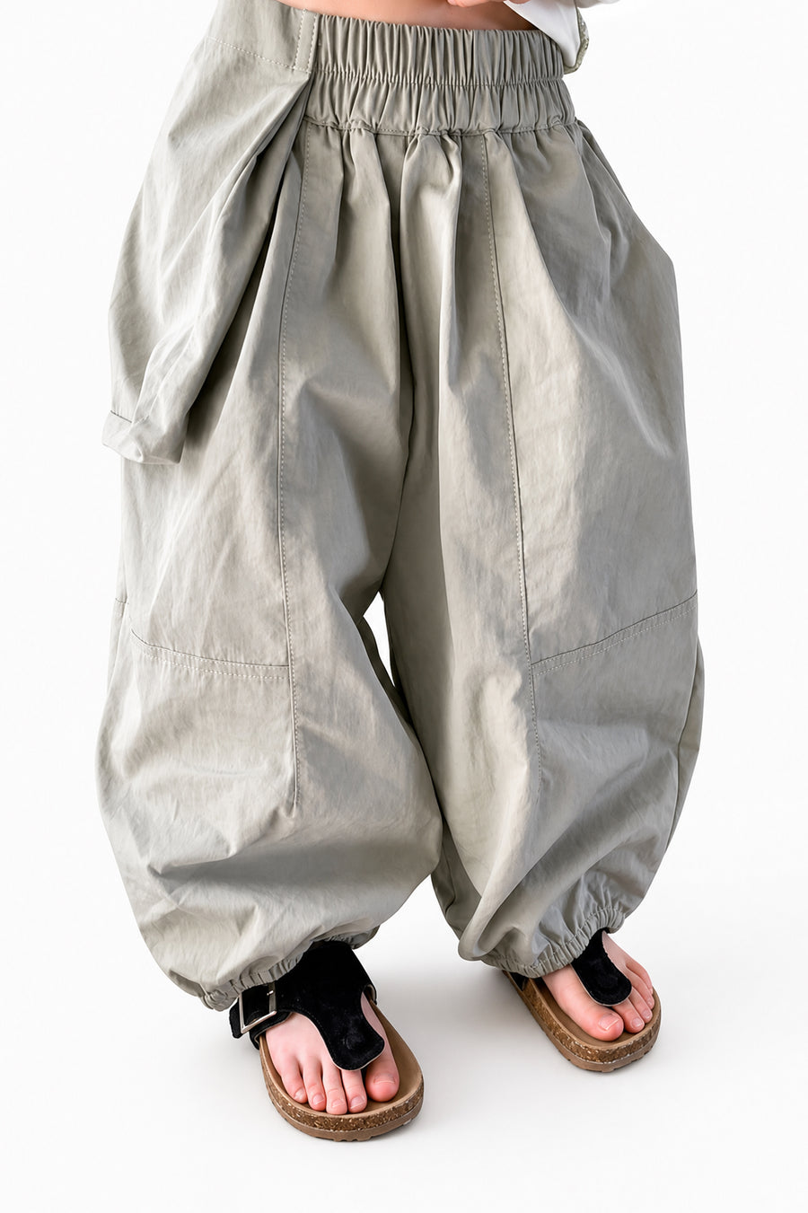 Kids - Balloon-Leg Asymmetric Cargo Pocket Pants