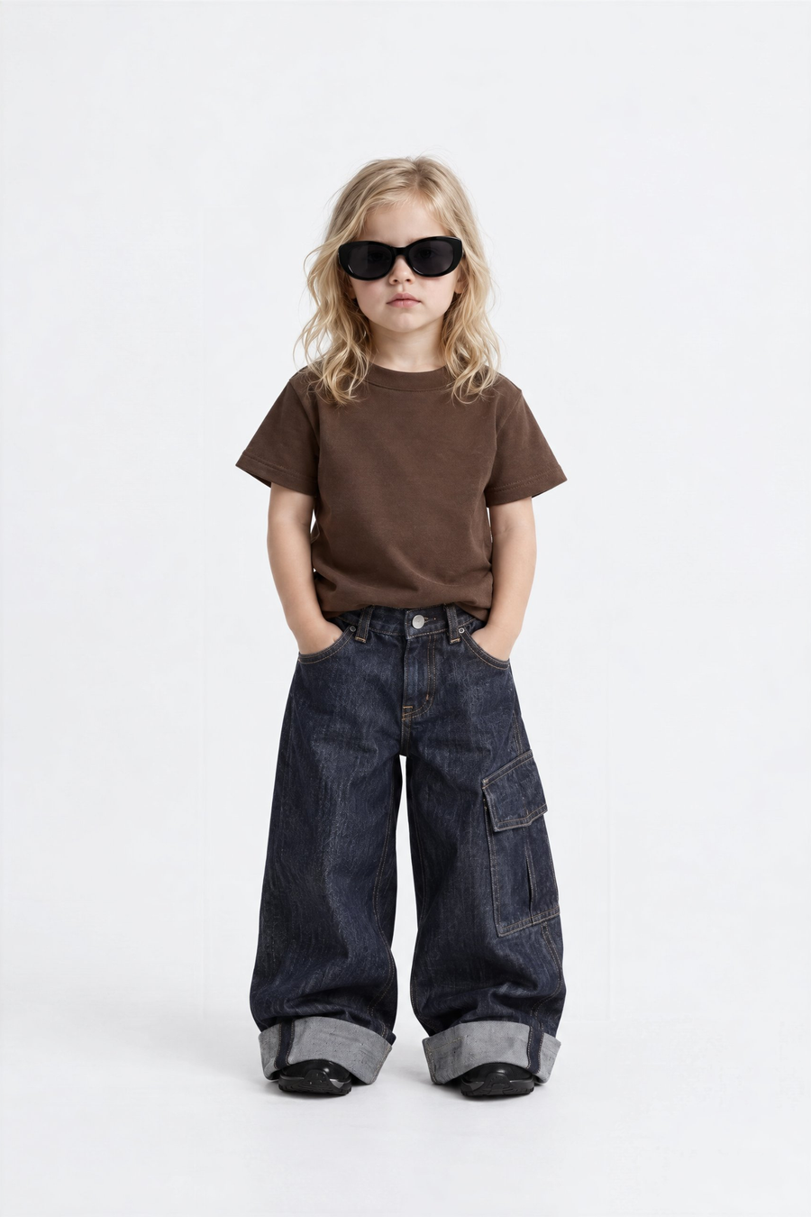Kids - Solid Short-Sleeve Tee – Brown