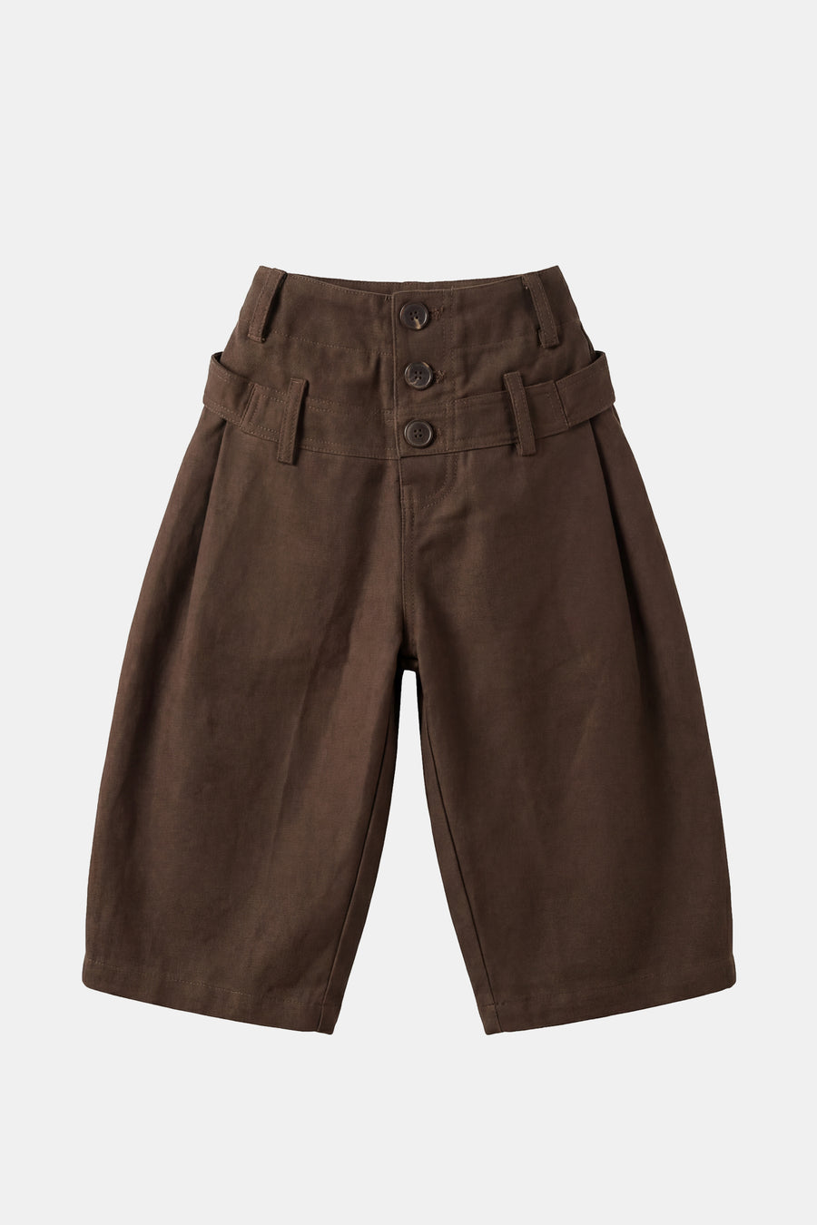Kids - High Waist Balloon Pant - Brown