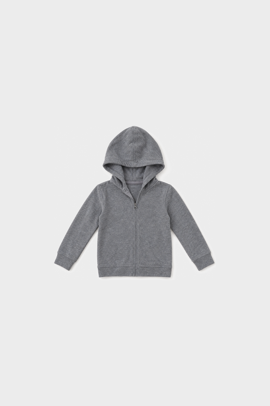 Kids - Hooded Half-Zip Knit Sweater – Grey