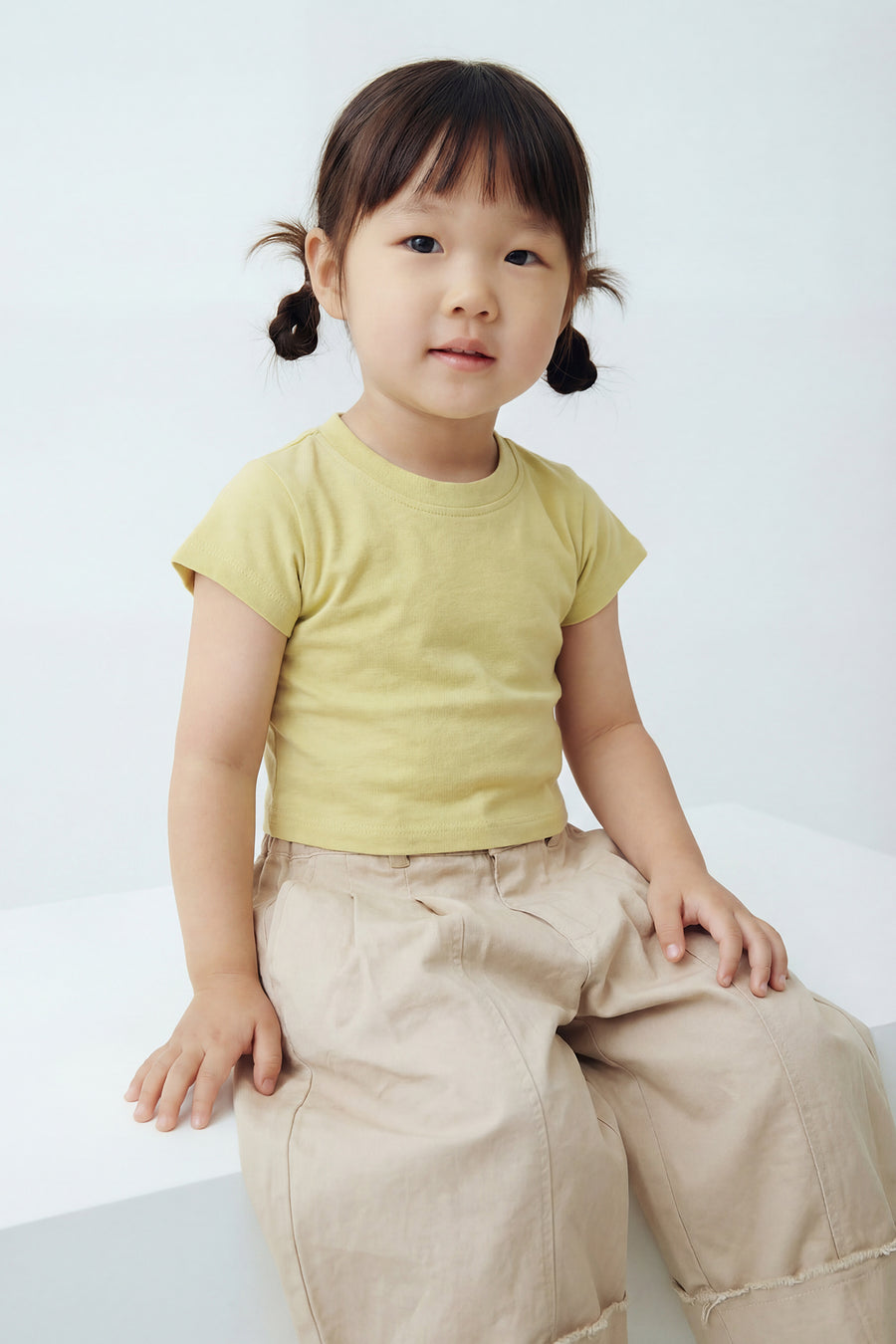 Kids - Cinched Cutout T - Lime