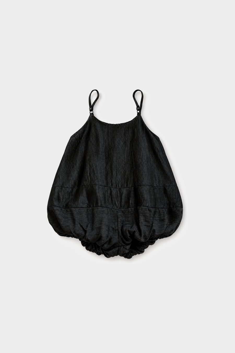 Kids - Crinkle Satin Bubble-Hem Cami Dress – Black