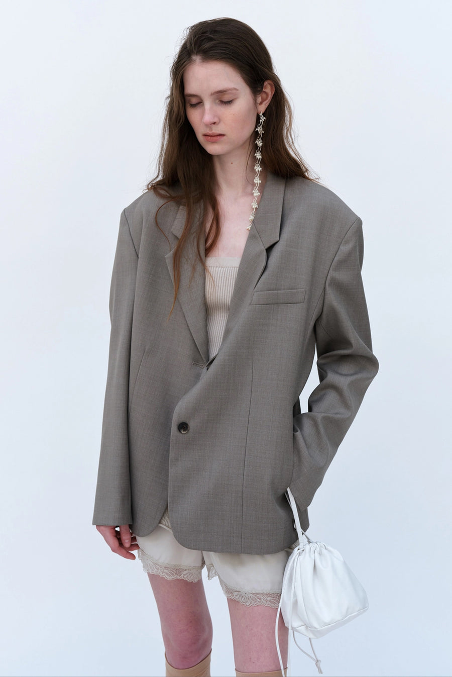 Lace Trim Short & Waist Scarf Set