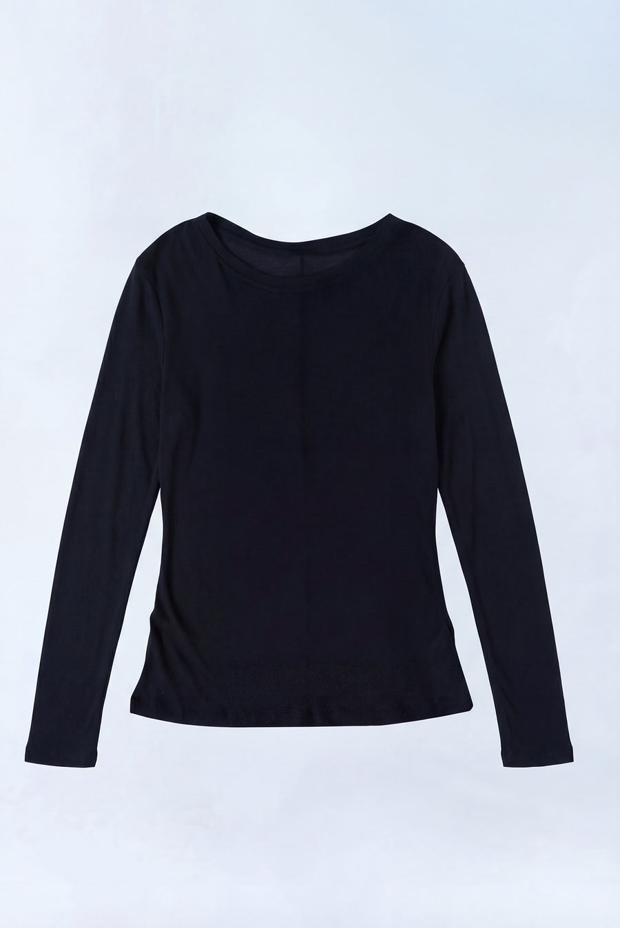 Sheer Long Sleeve T-Shirt - Black