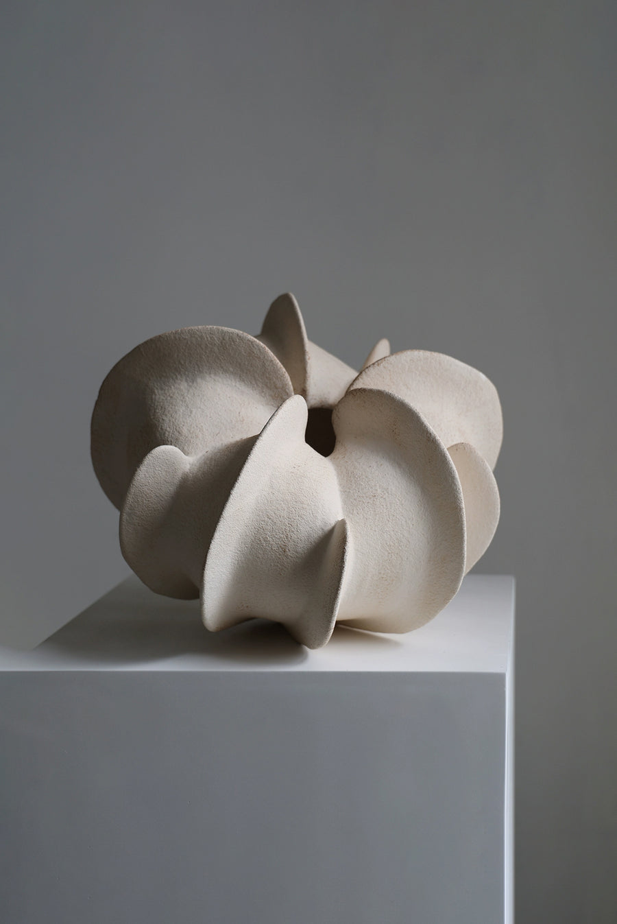 Orbit Fold Vase - Cream - Large