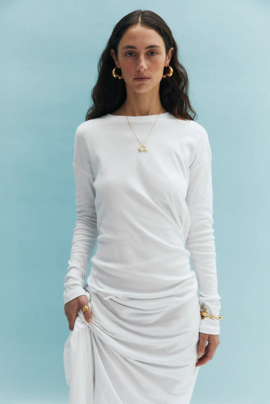 Los Delfines Hoop - Gold