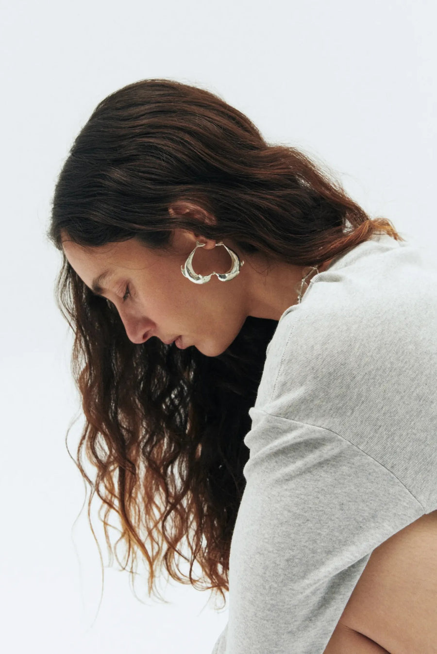 Los Delfines Hoop - Silver