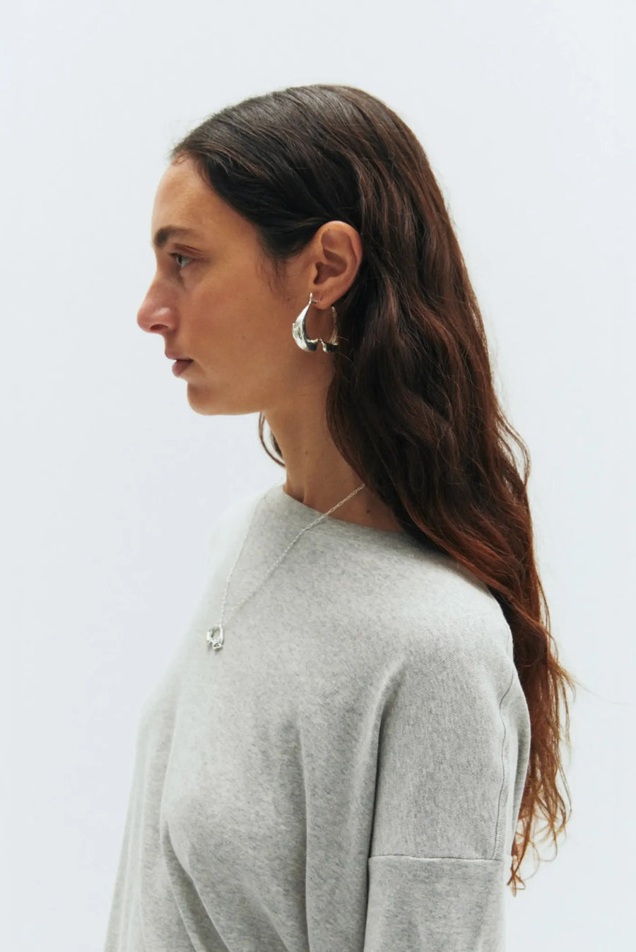 Los Delfines Hoop - Silver