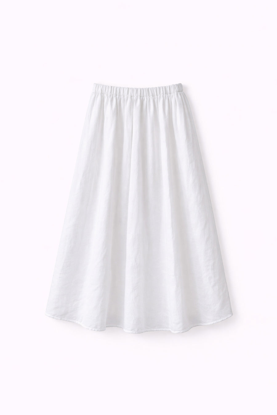 High-Waisted A-Line Skirt - White