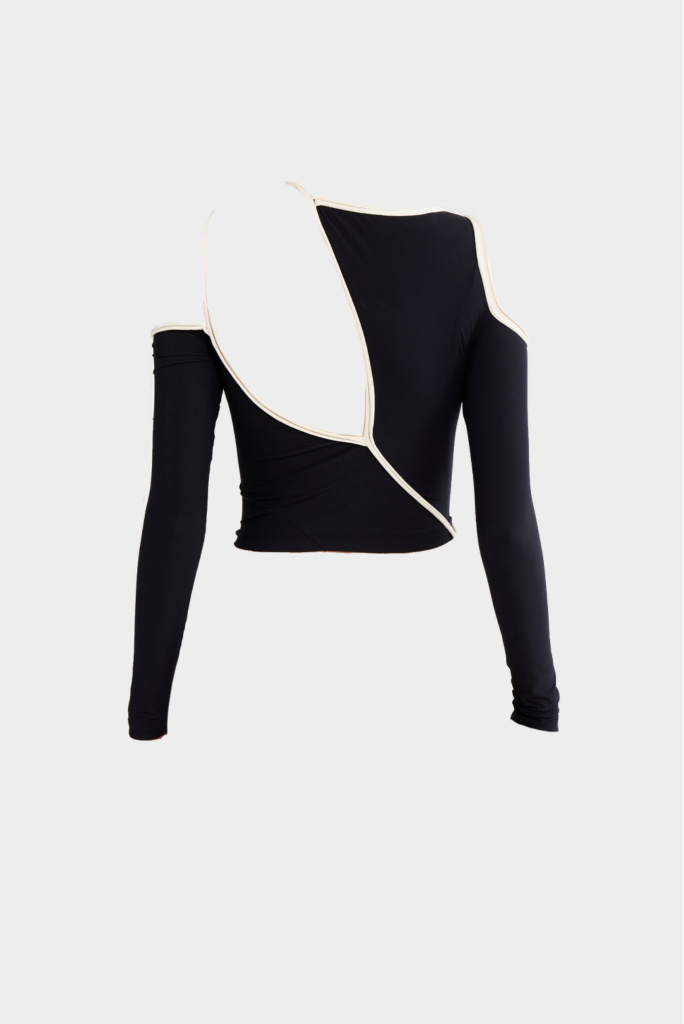 Ottolinger - Knitted Strappy Long Sleeve Top - Black