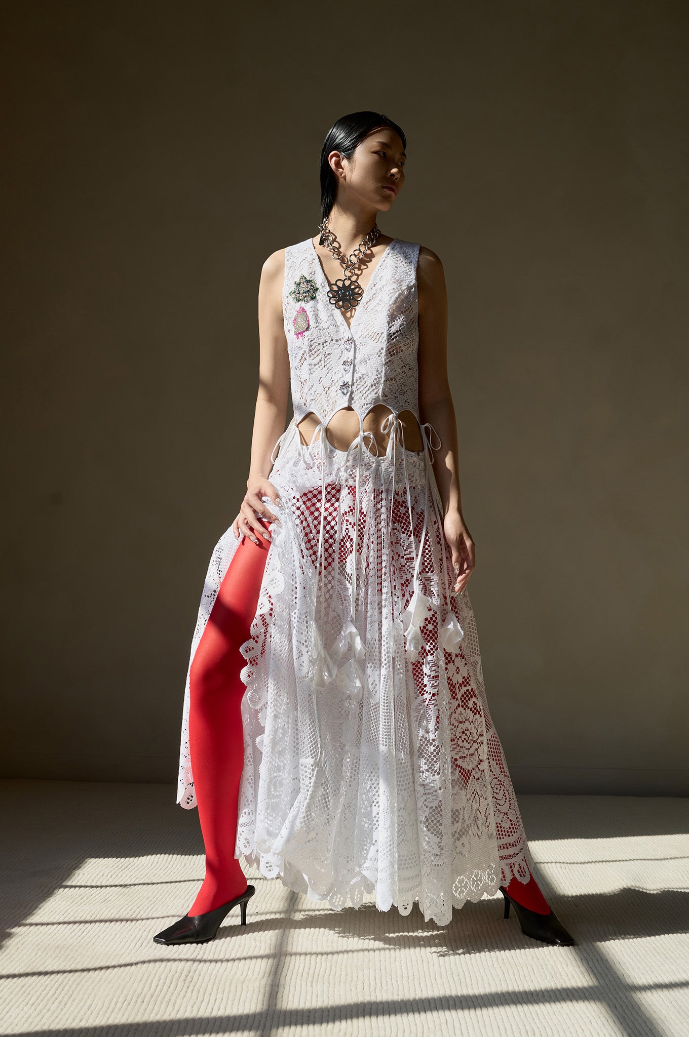 Chopova Lowena - Alabaster Lace Dress – Simonett