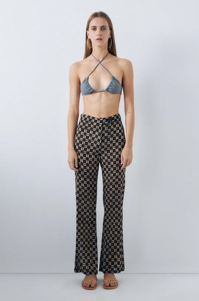 Black high on sale waisted disco pants