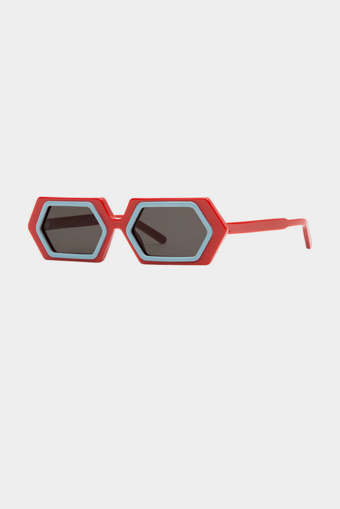 Delarge - Dexagon Sunglasses - Red Blue