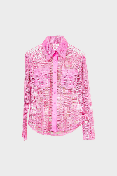 Gabriel For Sach - Karmen Net Western Shirt - Pink – Simonett