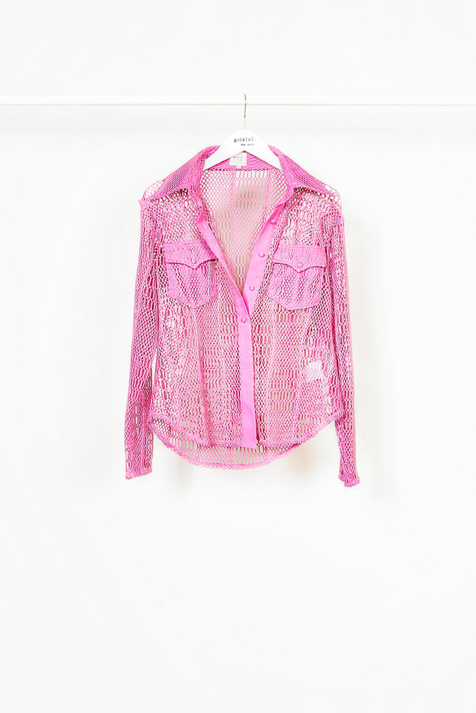 For – Simonett Shirt - Net Gabriel Sach - Karmen Pink Western