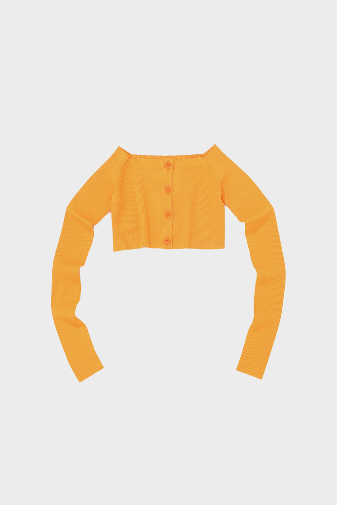 Low Classic - Off Shoulder Cardigan Set - Orange
