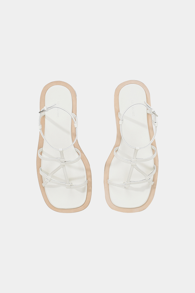 Low Classic - Middle Strap Sandals - White