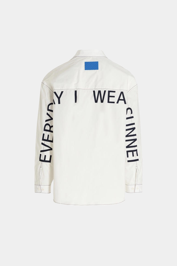 Sunnei - Over Shirt with Blue Print - Off White – Simonett