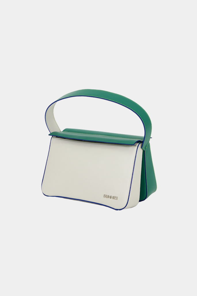 Sunnei - Peso Leather Bag - Green/White