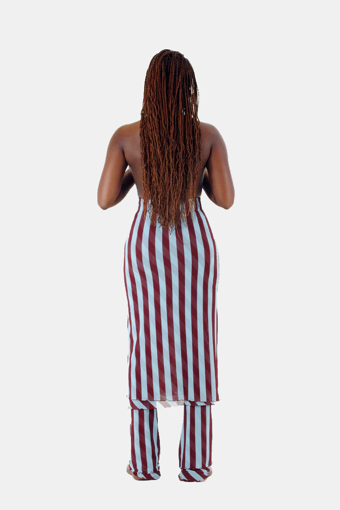 Sunnei - Printed Tulle Skirt - Celestial Stripe