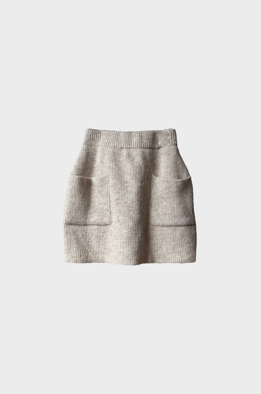 Mohair Knit Skirt - Beige