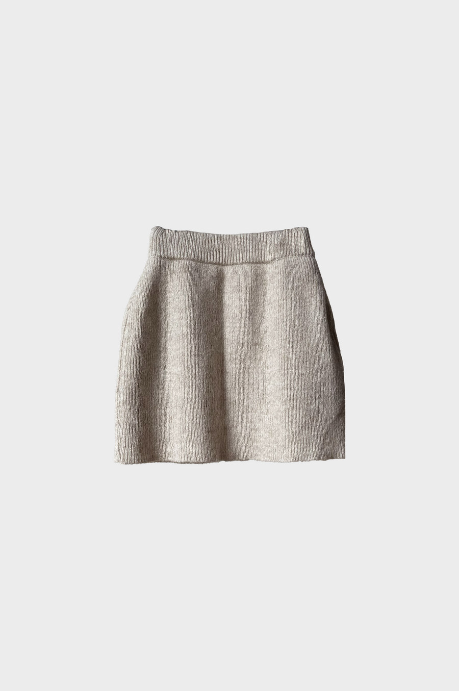 Mohair Knit Skirt - Beige