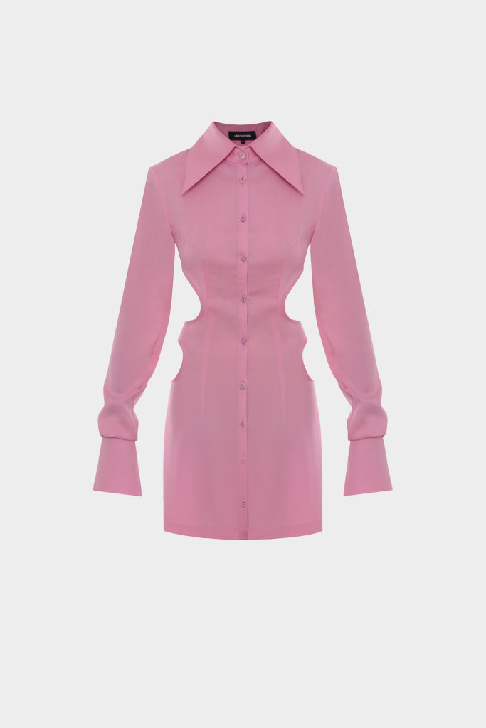 Lado Bokuchava - Cutout Mini Shirt Dress - Pink – Simonett